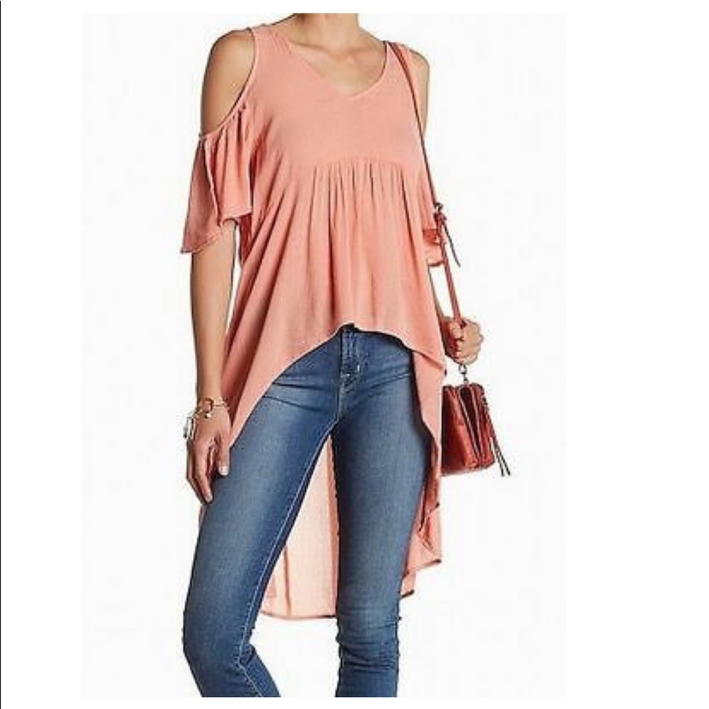 ABOUND HIGH LOW COLD SHOULDER SHIRT